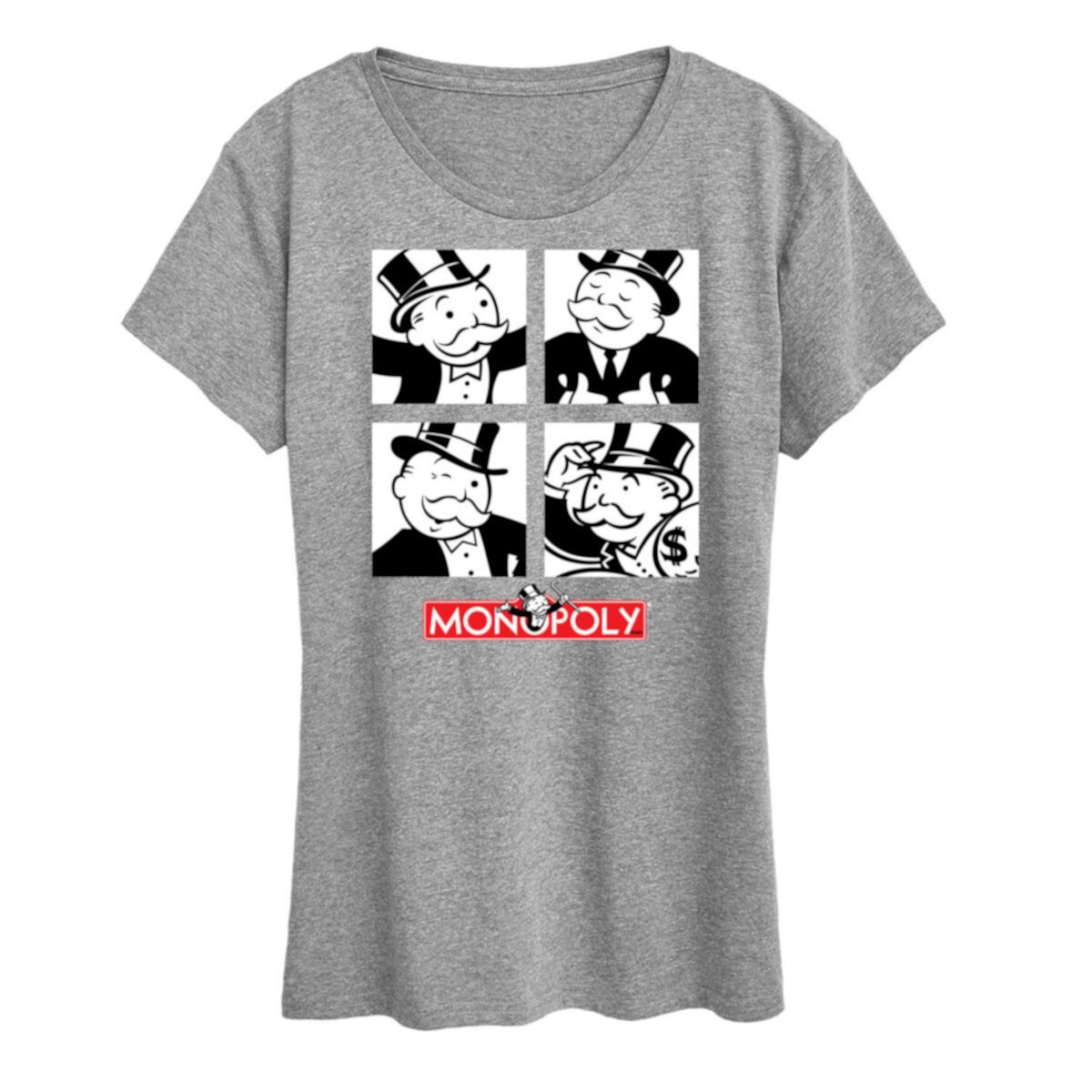 Women's Monopoly Mr. Monopoly Grid Graphic Tee HASBRO