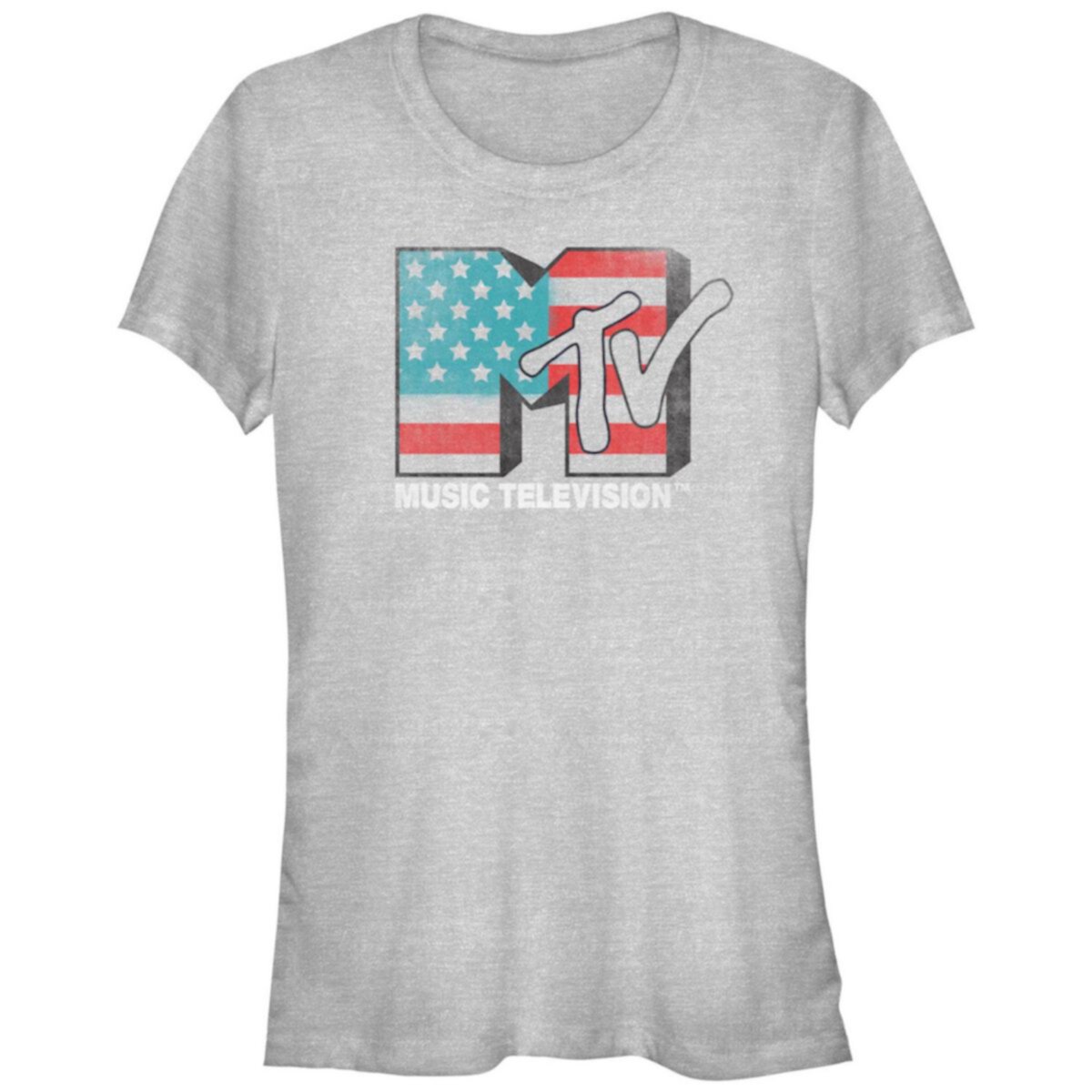 Juniors' MTV USA Flag Print Bow Graphic Tee MTV