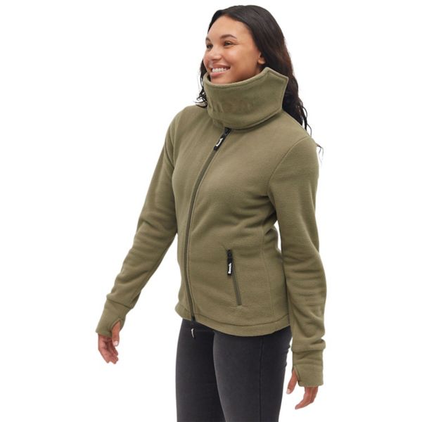 Funnel Microfleece Zip-Up Wrap Neck Bench DNA