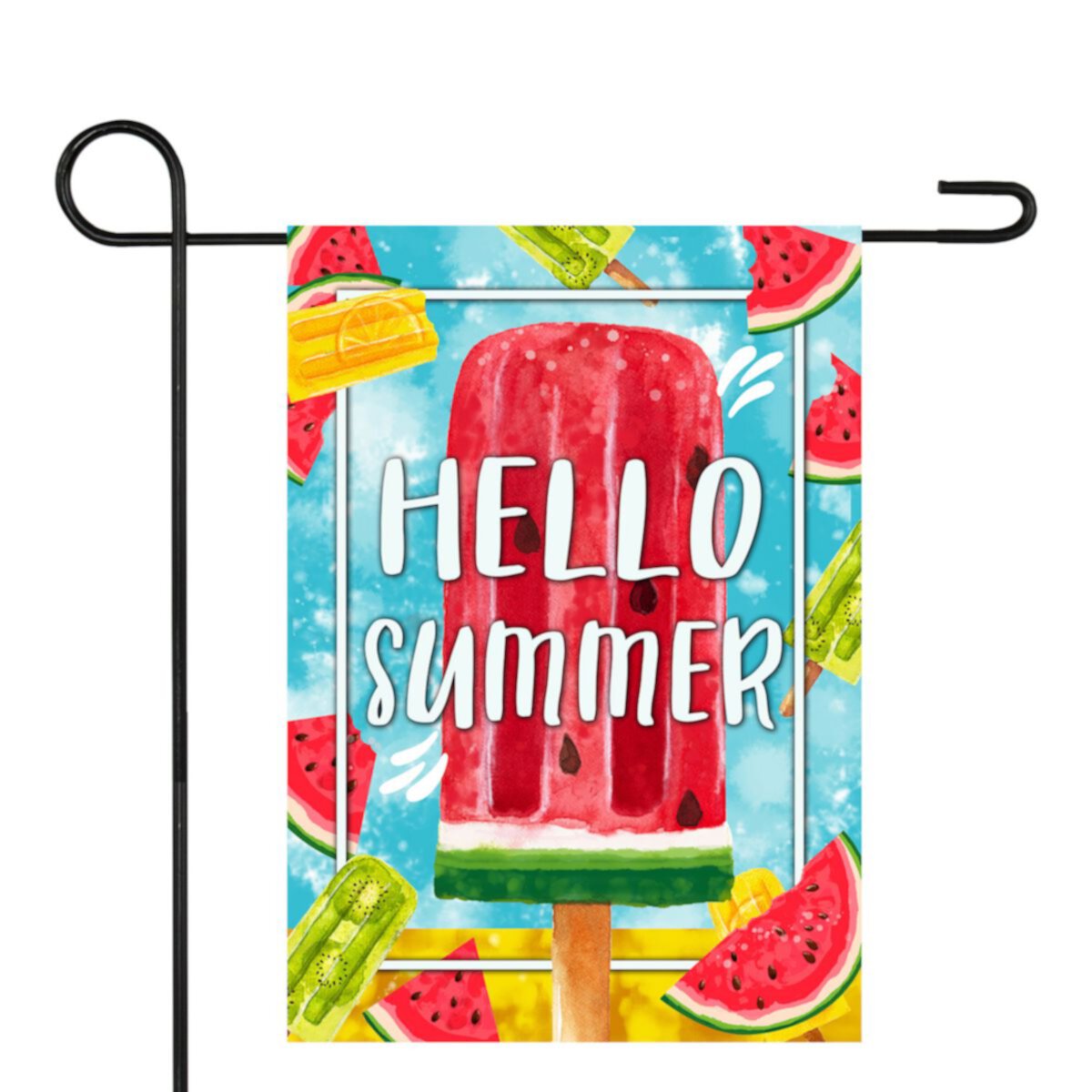 Hello Summer Popsicle Outdoor Garden Flag 12.5&#34; x 18&#34; Christmas Central