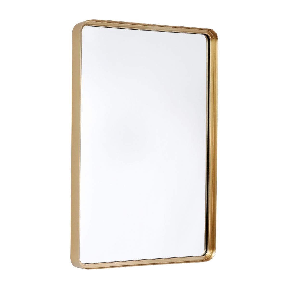 Merrick Lane Halstead Decorative Wall Mirror with Rounded Corners for Bathroom, Living Room, Entryway, Hangs Horizontal Or Vertical Merrick Lane