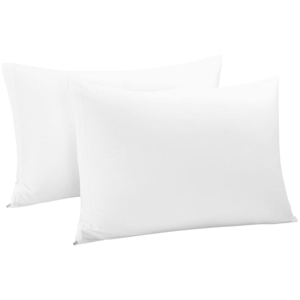 Egyptian Cotton Pillow Cases Hidden Zipper 2 Pack Queen 20&#34;x30&#34; PiccoCasa