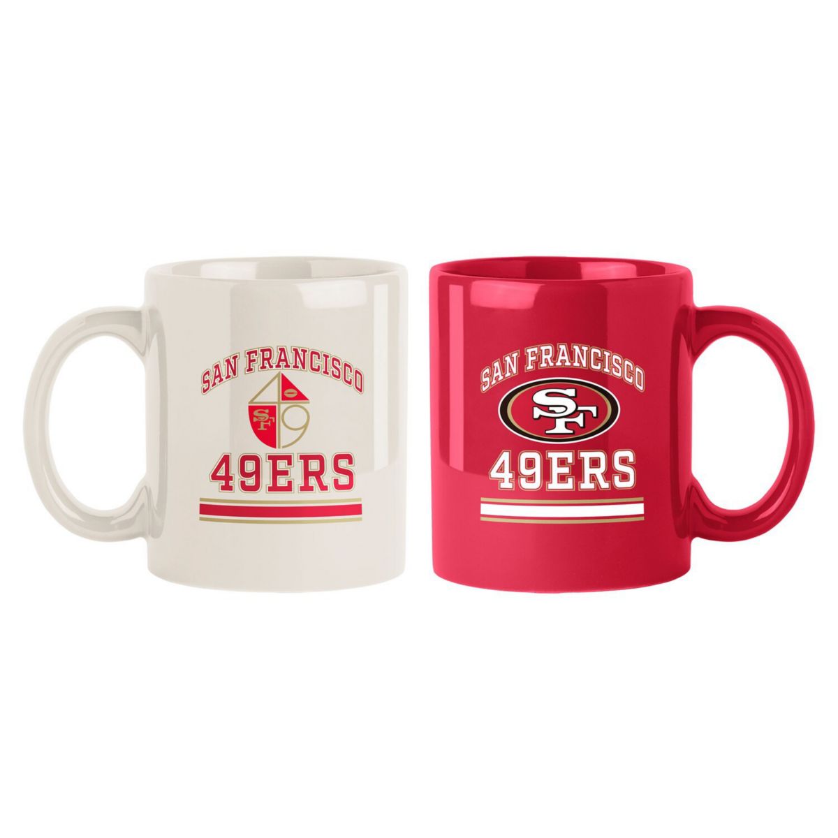 San Francisco 49ers 2-Pack 15oz. Color Mug Set Logo Brand