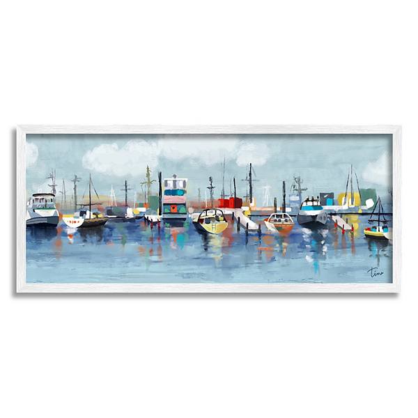 Stupell Home Decor Boat Marina Framed Wall Art Stupell Home Decor