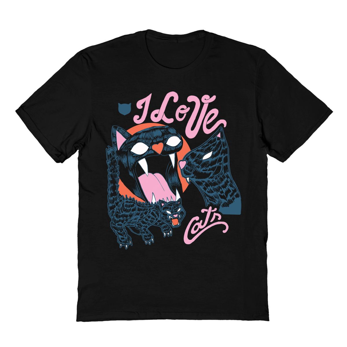 Men's Tobe Fonseca I Love Cats Vintage Tee COLAB89 by Threadless