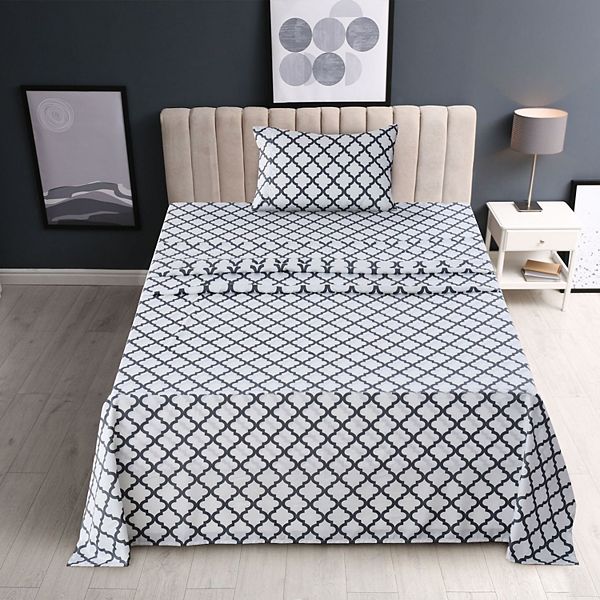 Microfiber Quatrefoil Bed Sheet Set - Lux Decor Collection Lux Decor Collection