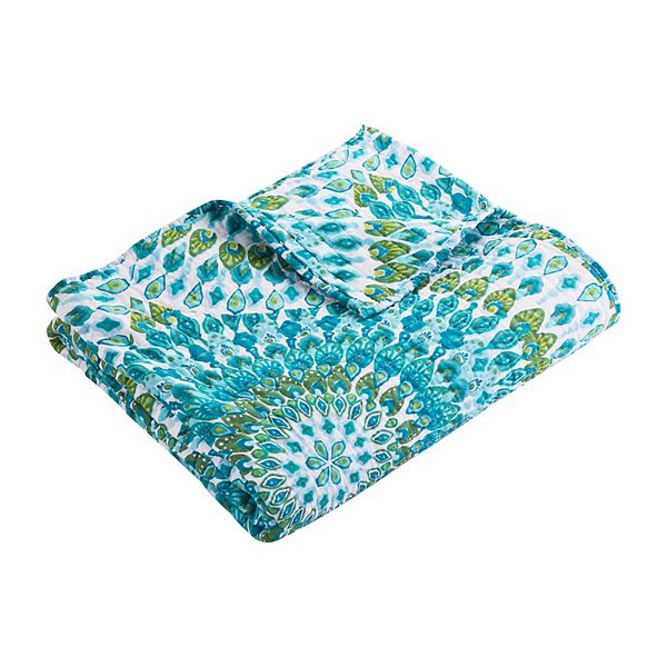 Levtex Home Mirage Teal Quilted Throw Levtex