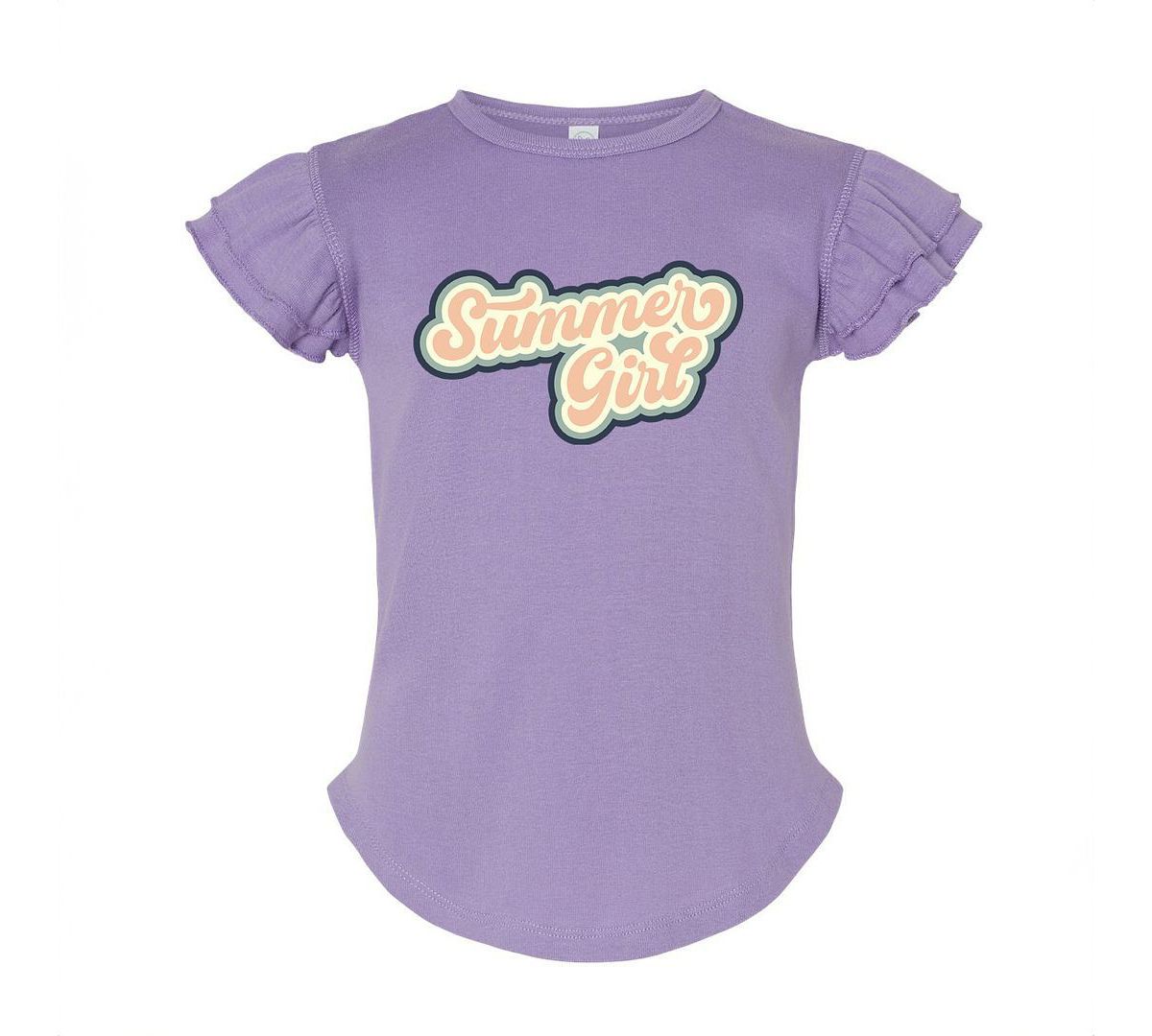 Summer Girl Retro Toddler Flutter Sleeve Graphic Tee The Juniper Shop