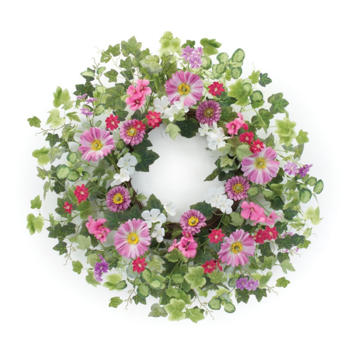 Melrose Artificial Mixed Floral & Ivy Wreath Melrose