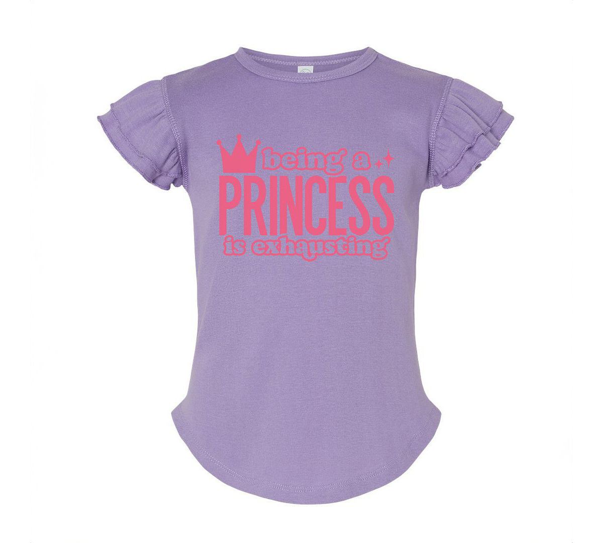 Being A Princess Is Exhausting Toddler Flutter Sleeve Graphic Tee The Juniper Shop