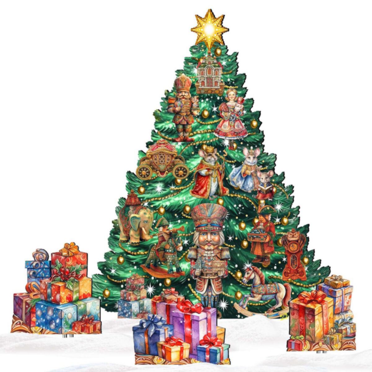 Nutcracker Christmas Tree Set Outdoor Indoor Wodeen Decor By G. Debrekht Designocracy