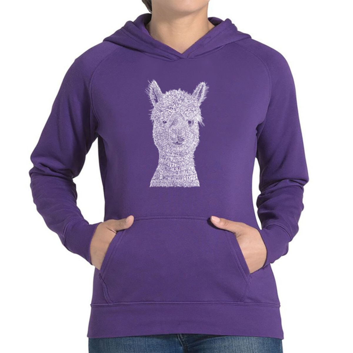 Alpaca - Women's Word Art Hooded Sweatshirt LA Pop Art