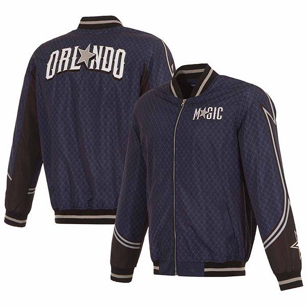 Men's JH Design Navy Orlando Magic 2023/24 City Edition Full-Zip Bomber Jacket JH Design