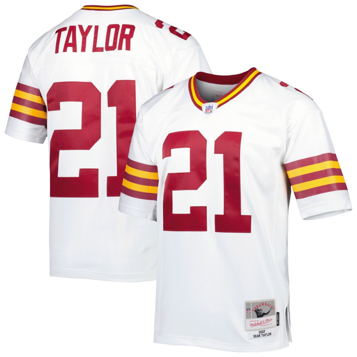 Youth Mitchell & Ness Sean Taylor White Washington Commanders 2007 Retired Player Legacy Jersey Mitchell & Ness