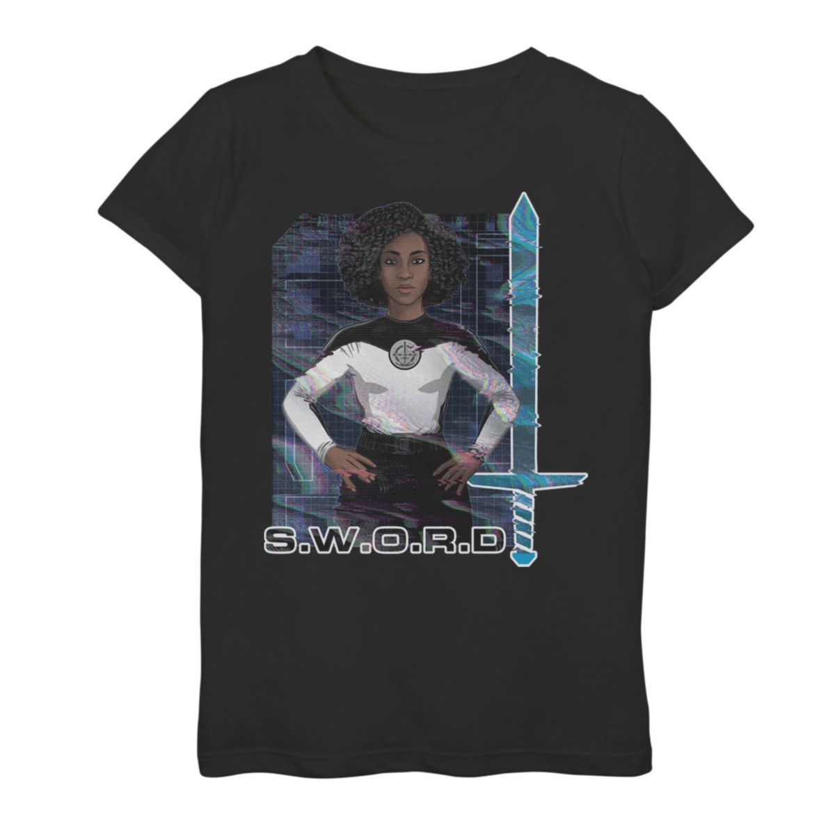 Girls 7-16 Marvel WandaVision Monica Rambeau S.W.O.R.D. Glitch Graphic Tee Marvel