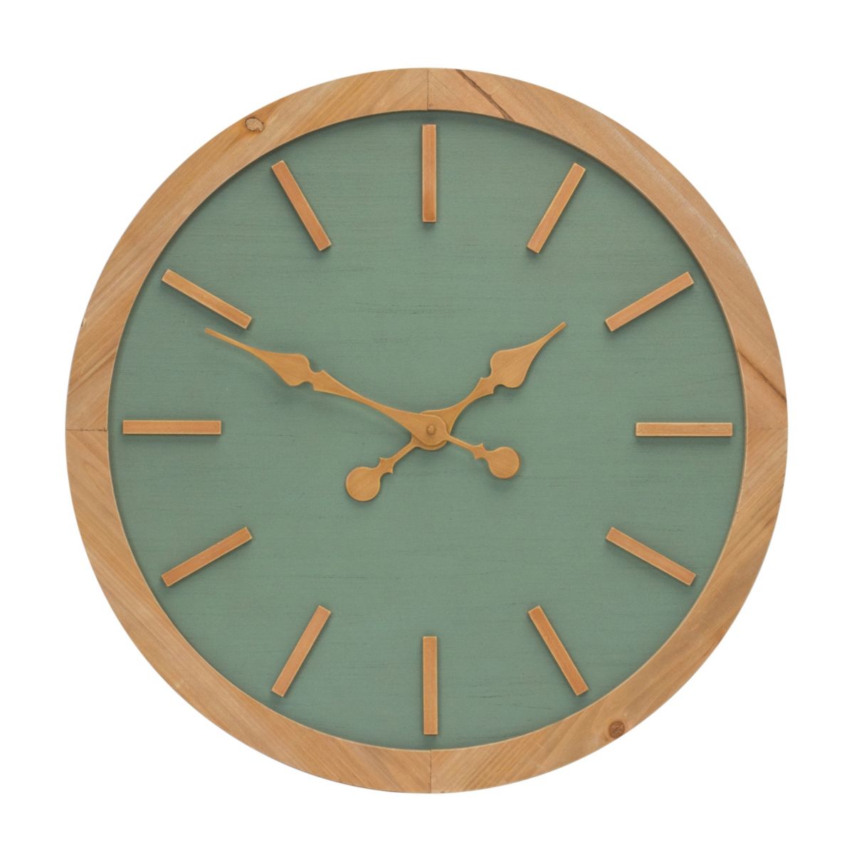 Sage Green Wood Wall Clock 24&#34;d Slickblue