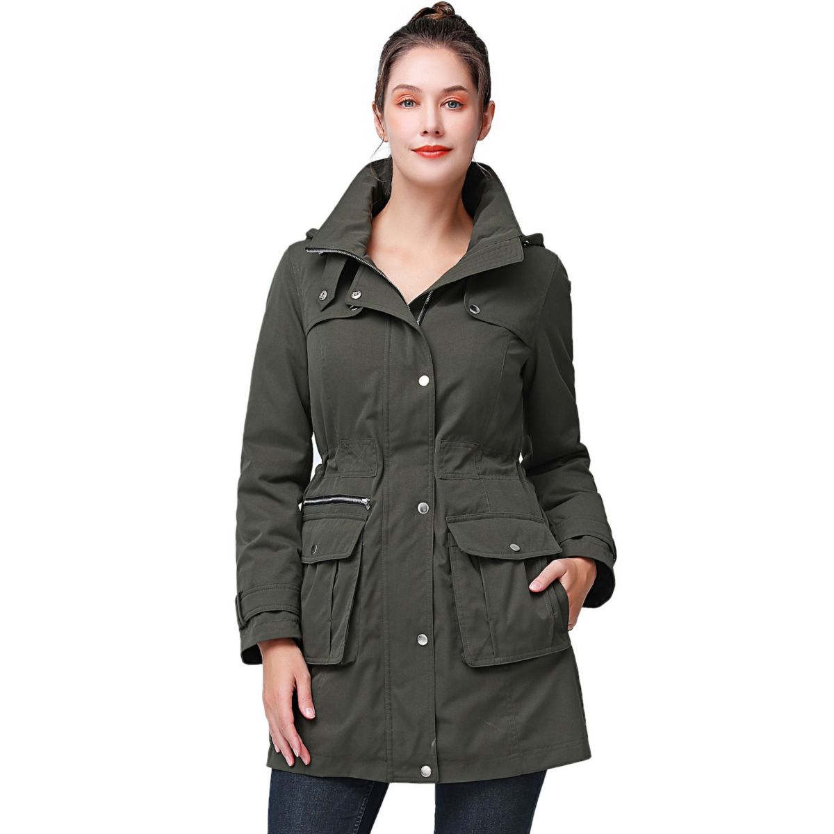 Plus Size Bgsd Jamie Waterpoof Hooded Zip-out Lined Anorak Jacket BGSD