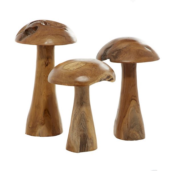 Stella & Eve Teak Wood Handmade Live Edge Sculpture with Natural Smooth Finish Stella & Eve