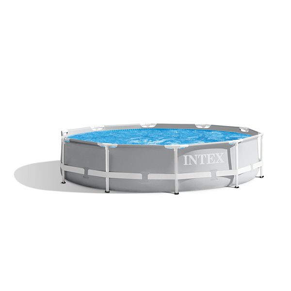 Intex Prism Metal Frame Round Outdoor Above Ground Swimming Pool,No Pump Intex