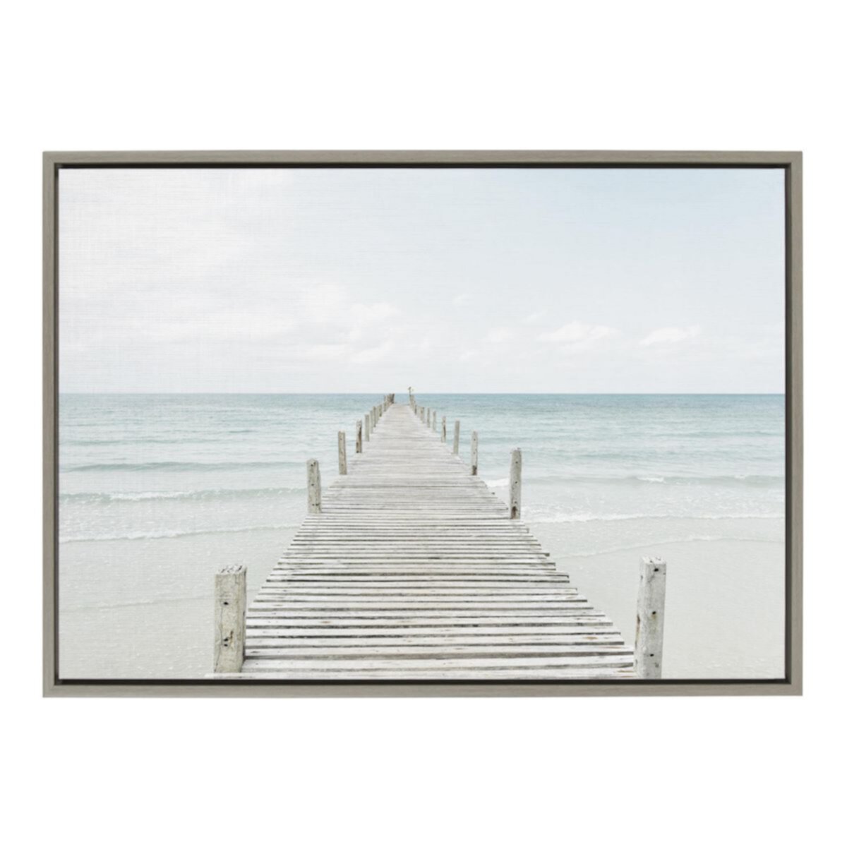 Kate and Laurel Sylvie Pier Beach Framed Wall Art Kate and Laurel
