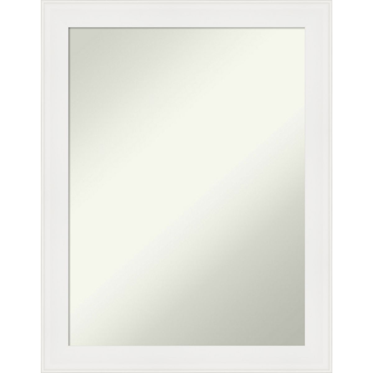 Amanti Art White Narrow Bathroom Wall Mirror Amanti Art