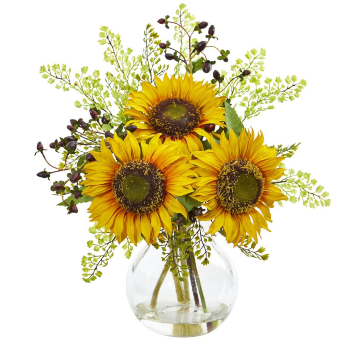 nearly natural Sunflower Artificial Arrangement in Vase NEARLY NATURAL