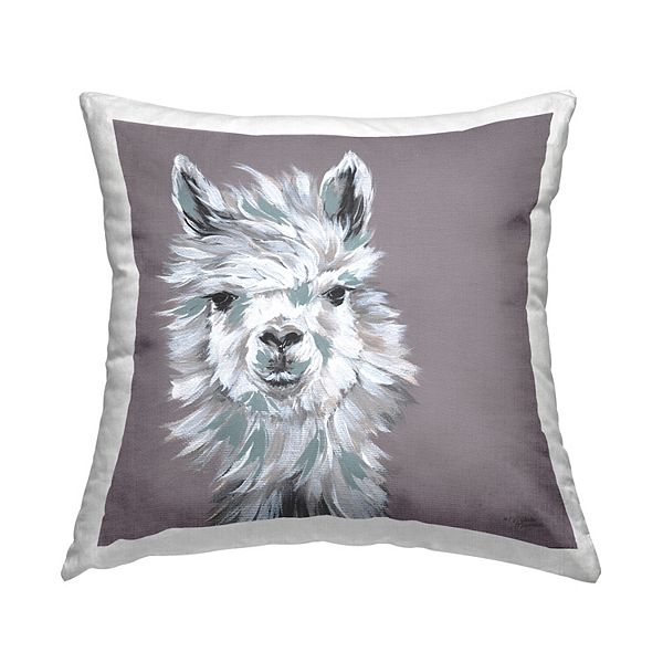 Stupell Home Decor Fluffy Farm Llama Throw Pillow Stupell Home Decor