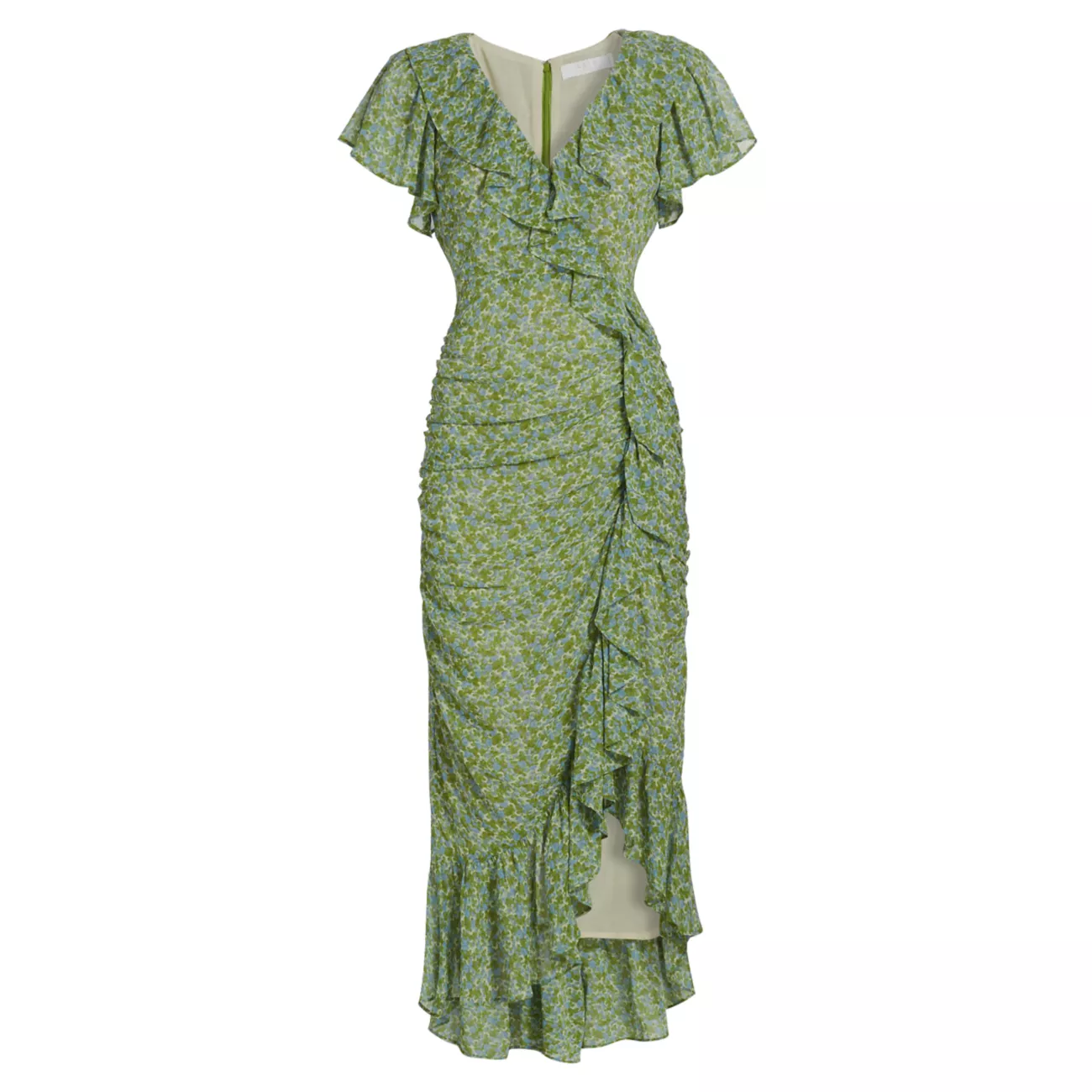 Vilma Floral Ruffle Midi-Dress ASTR