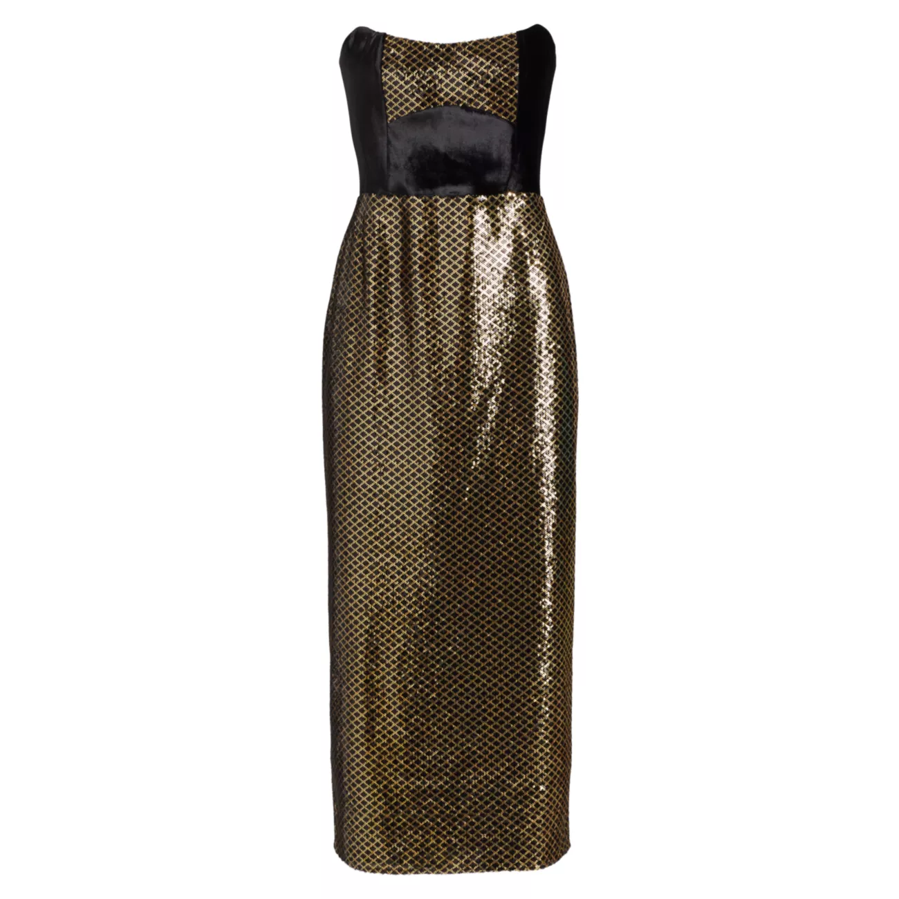 Luna Strapless Velvet &amp; Sequin Midi-Dress Borgo de Nor