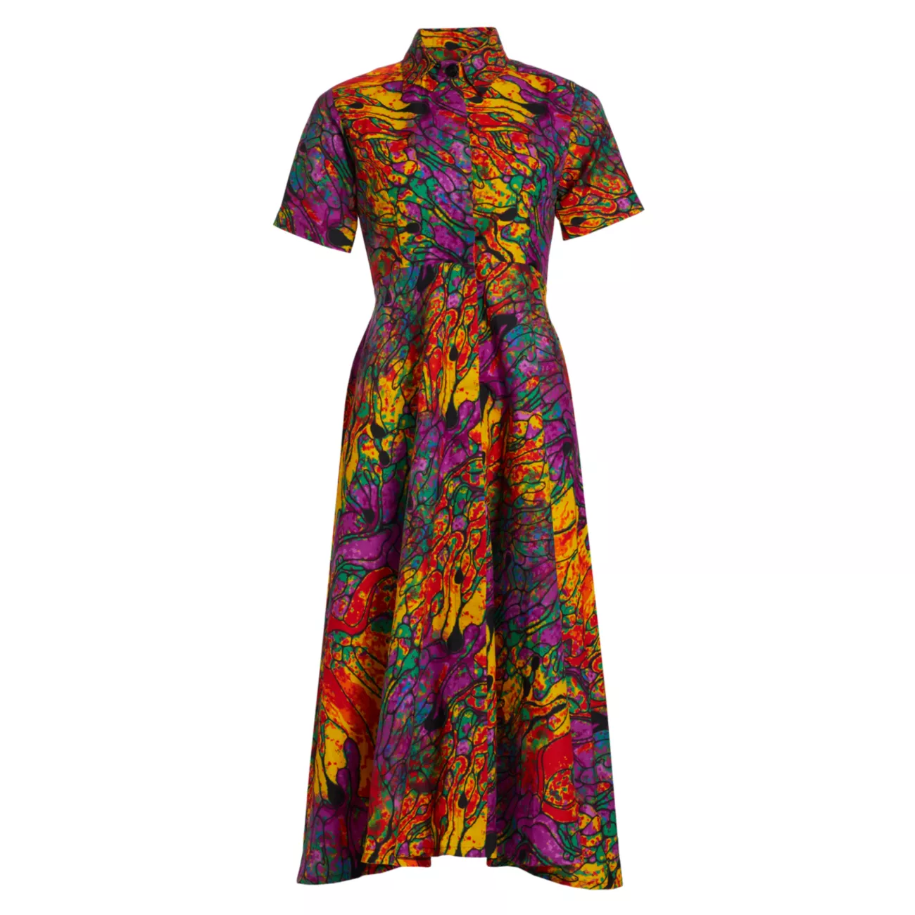 Feyi Printed Cotton Midi-Dress Elisamama