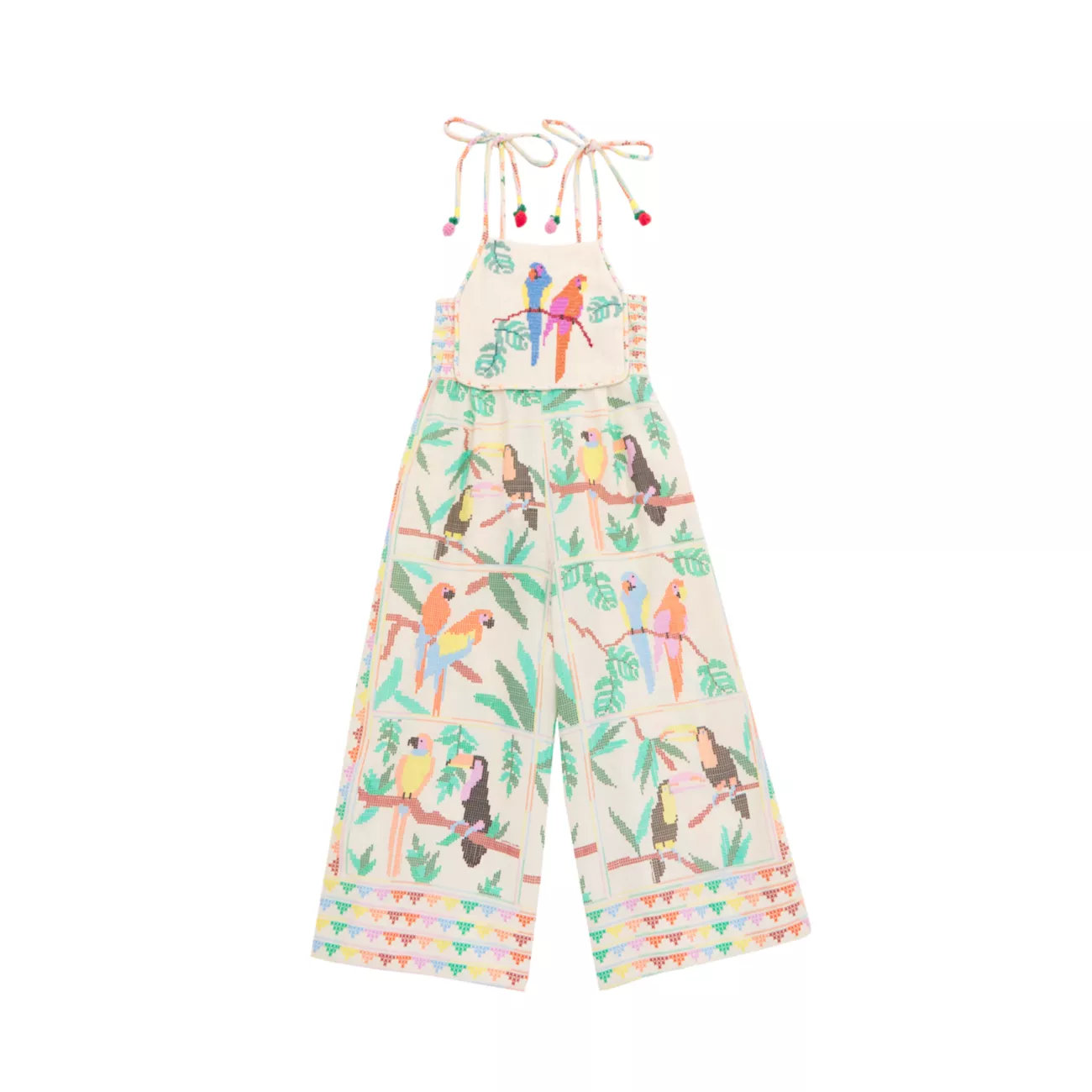 Little Girl's &amp; Girl's Stitched Birds Jumpsuit Farm Rio