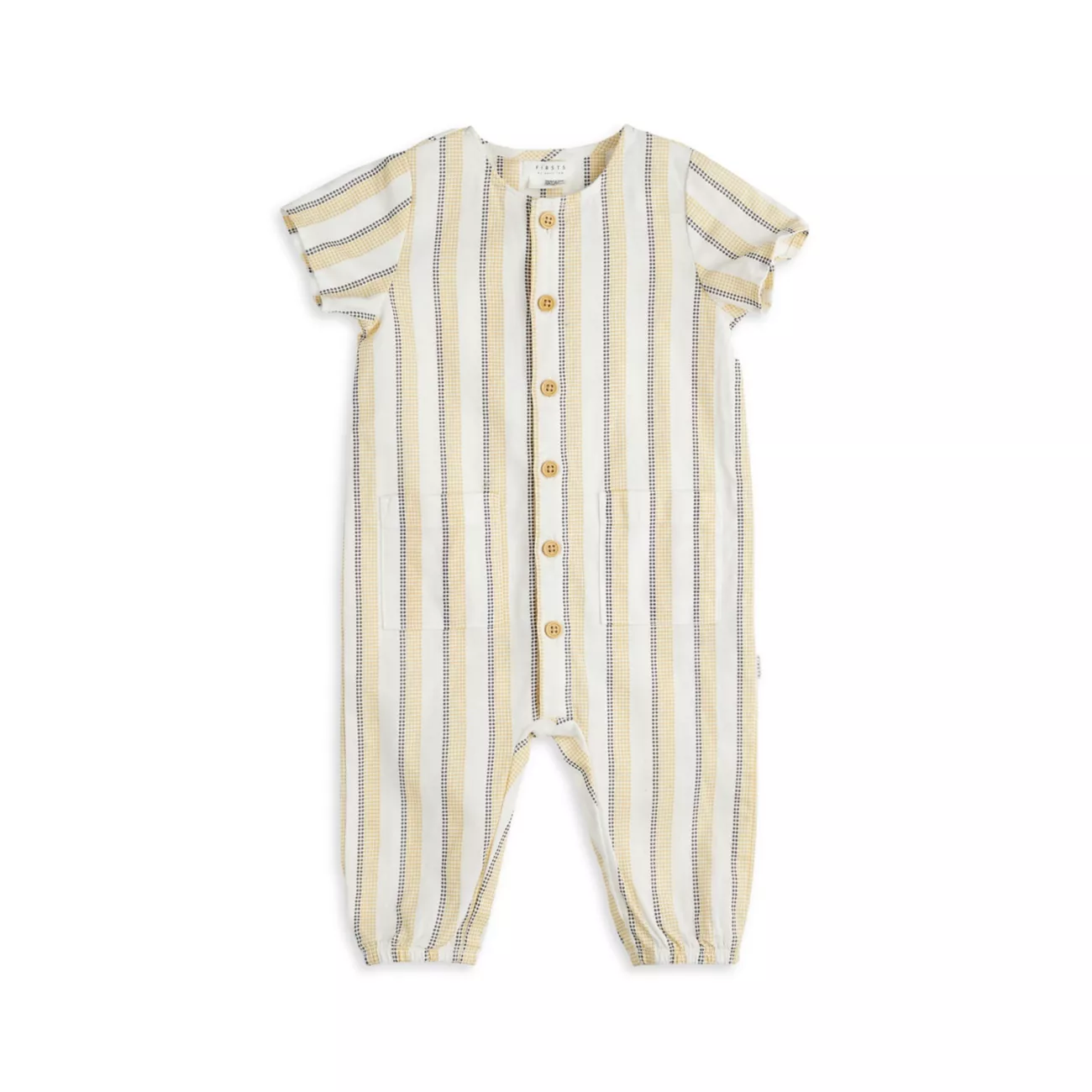 Baby's Striped Dot Striped Coveralls Firsts by Petit Lem