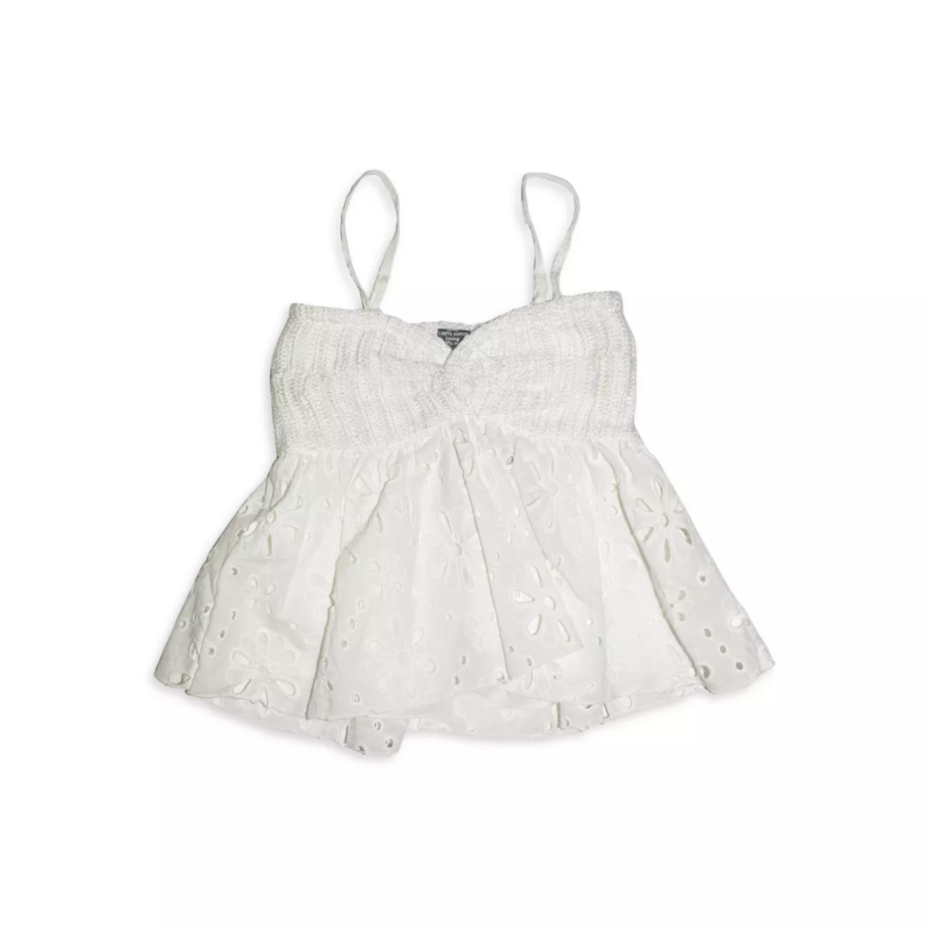 Girl's Eyelet Camisole Top Flowers By Zoe