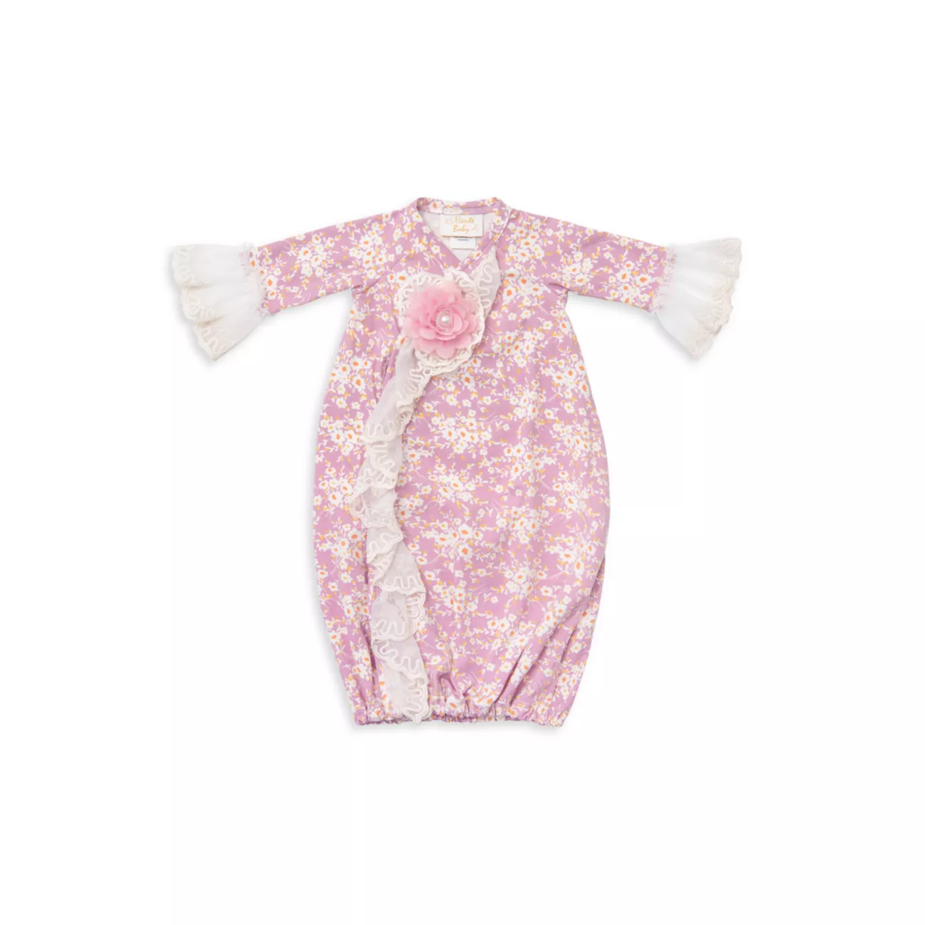 Baby Girl's Lavender Garden Stretch-Cotton Nightgown Haute Baby