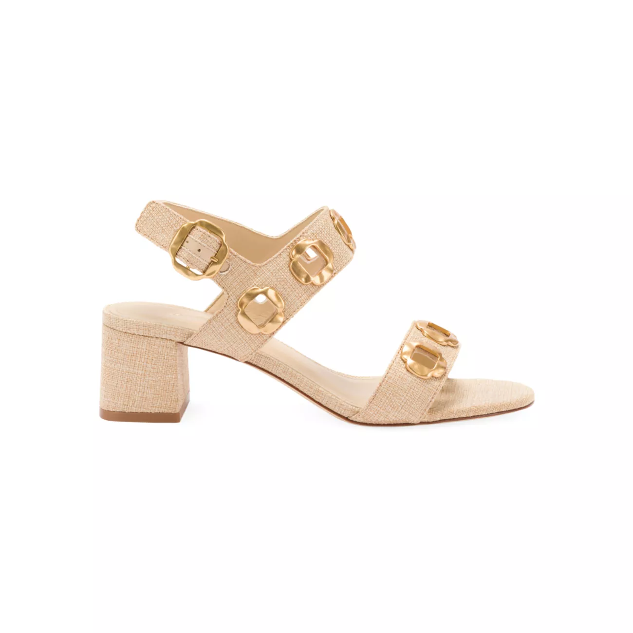 Milan Embellished Raffia &amp; Leather Sandals Larroudé