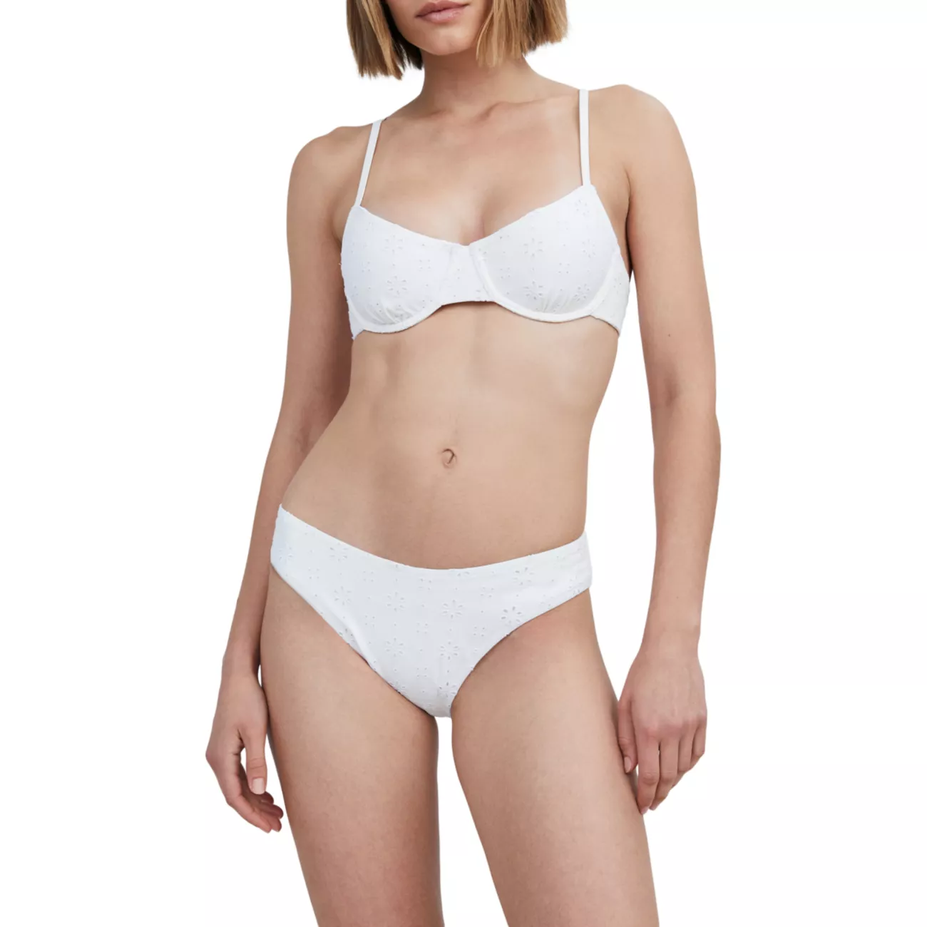The Daphne Eyelet Underwire Bikini Top SOLID & STRIPED