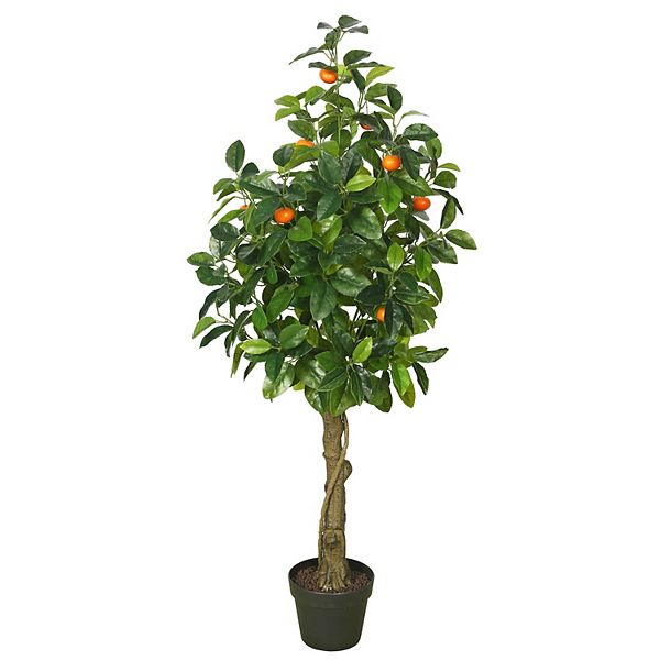 Vickerman 51&#34; Artificial Green and Orange Real Touch Orange Tree Vickerman