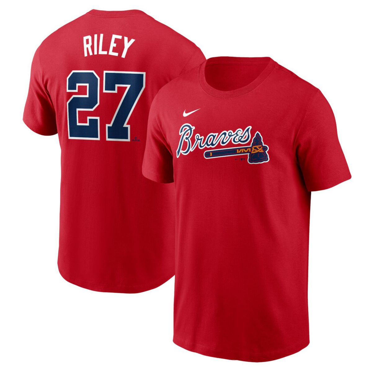 Мужская Футболка Nike Austin Riley Atlanta Braves Fuse Name & Number Nitro USA