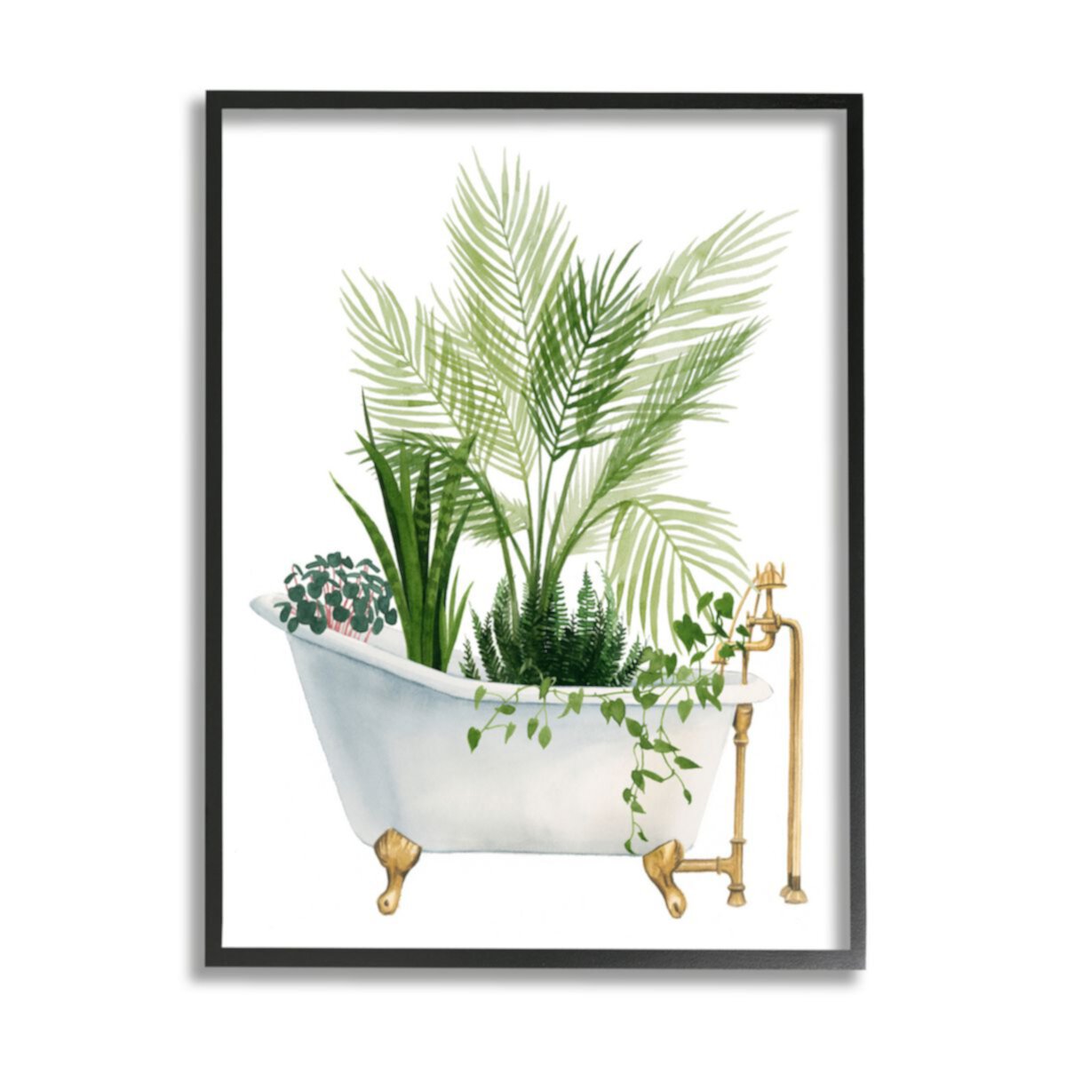 Stupell Home Decor Plants Vintage Tub Framed Wall Art Stupell Home Decor