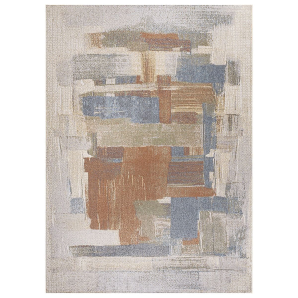 Weaver Abstract Coastal Watercolor Machine-washable Area Rug Jonathan Y Designs