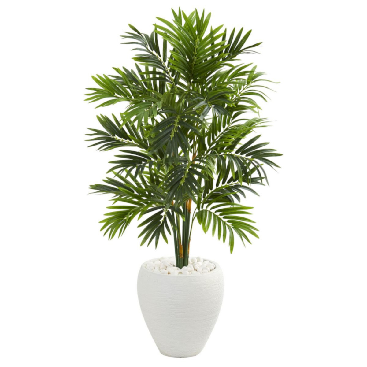 nearly natural 4-ft. Areca Artificial Palm Tree in White Planter NEARLY NATURAL