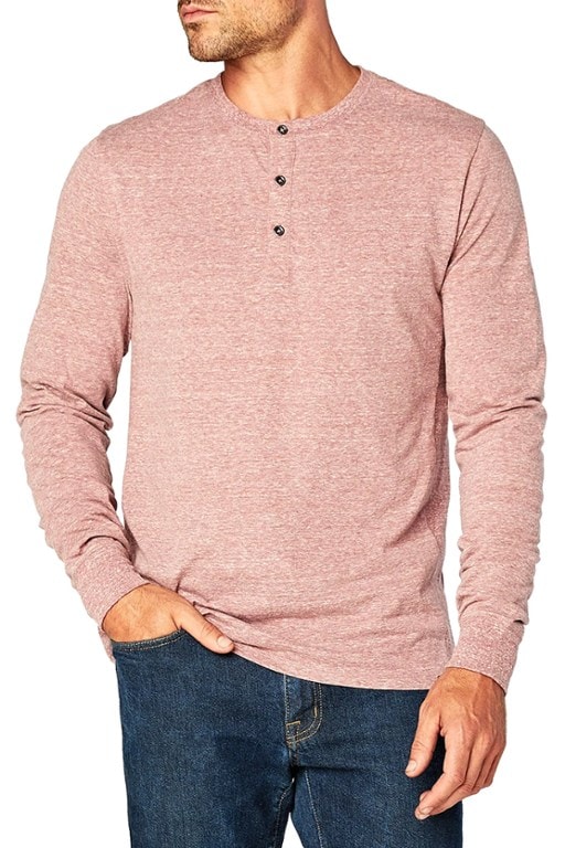 Triblend 3-Button Long-Sleeve Henley Shirt - Men's Threads 4 Thought