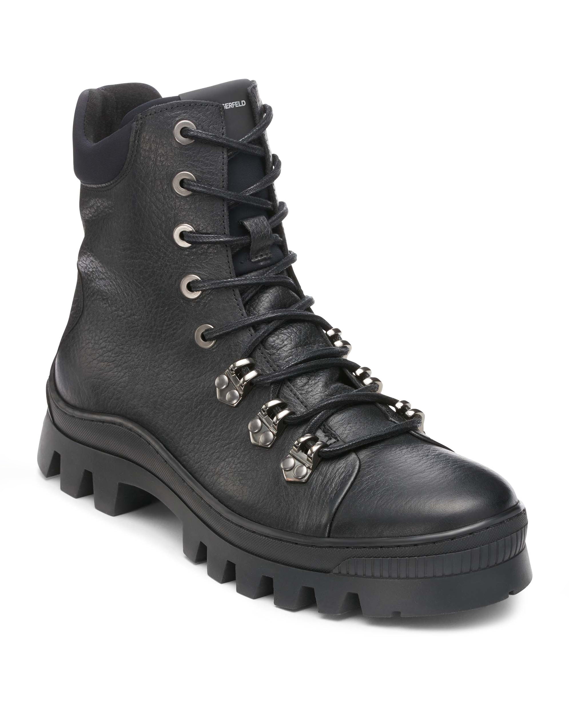 SMOOTH LEATHER HIKER BOOT Karl Lagerfeld Paris