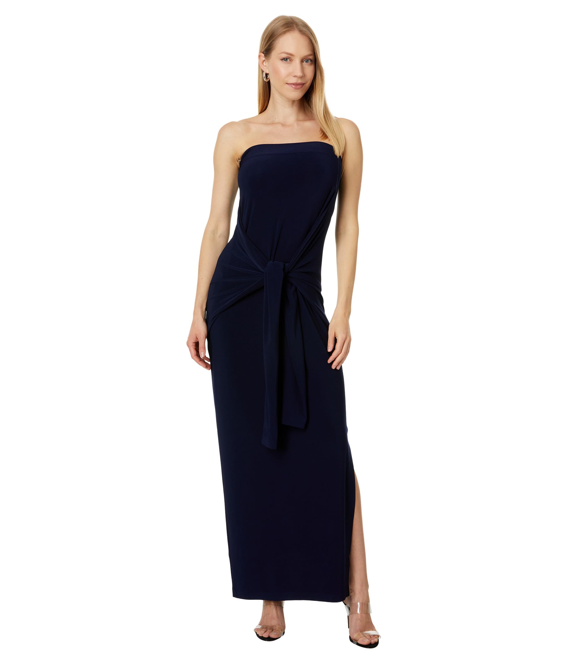 Strapless All In One Side Slit Gown Norma Kamali
