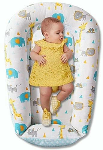 Bimocosy Infant Loungers 0-24 Months with Removable Cover, Drawstring Baby Lounger Soft Breathable, Machine Washable Bimocosy