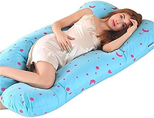 LCJD Pregnancy Pillow, U Shape Pregnant Full Body Pillow Nursing Cushion Growing Tummy Support Full Pregnancy Body Maternity Pillow Contoured Back Support Zipper/Removable Cover LCJD