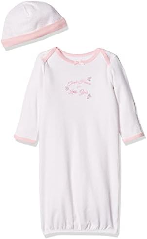 Little Me Baby Girls' 2-Piece Nightgown and Cap Set Little Me