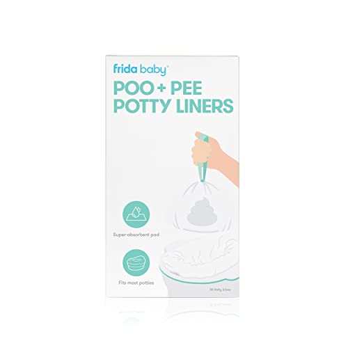 Frida Baby Poo + Pee Potty Liners | Leak-Proof, Super-Absorbent Liners Potty Bags | Fits Most Potty Chairs for Easy Cleanup Frida Baby