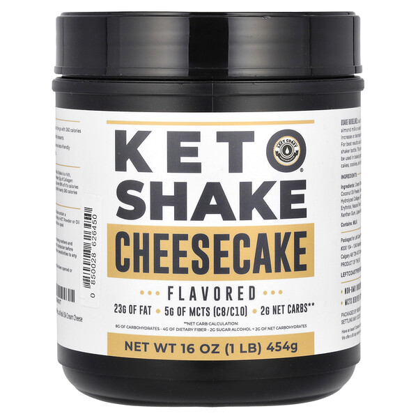 Keto Shake, Cheesecake, 16 oz (Унции) (454 g) Left Coast Performance