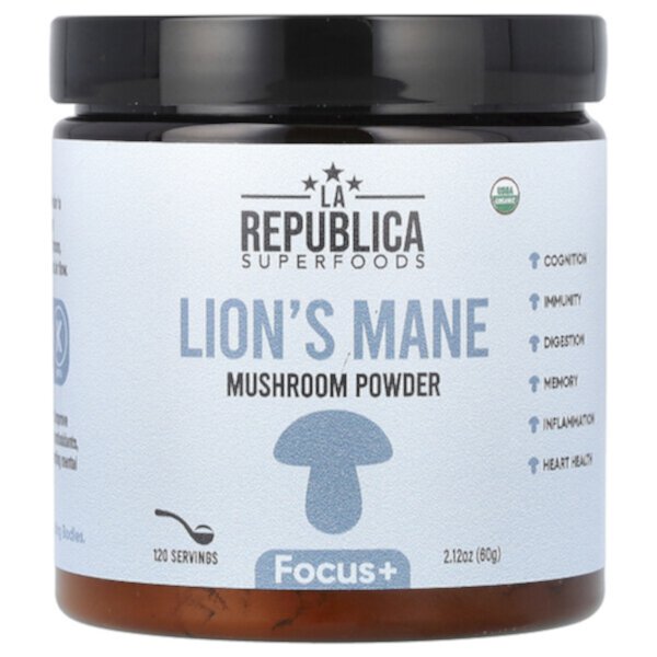 Superfoods, Lion's Mane Mushroom Powder, 2.12 oz (60 g) LA Republica